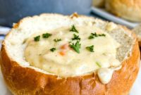 Coastal Classic: Clam Chowder, Baked in Bread