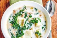 Rustic Tuscan Sausage and Kale Soup