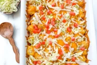 Loaded Cheeseburger Tater Tot Bake