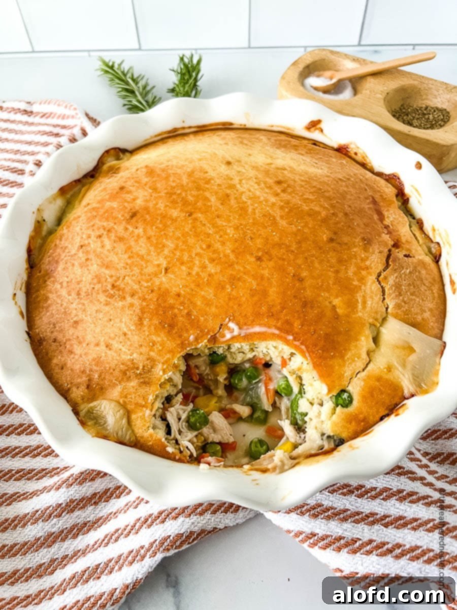 Easy Bisquick Chicken Pot Pie Bake 1 featured 47592
