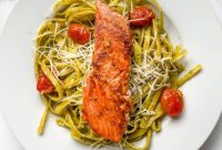 Bright Salmon Pesto Pasta