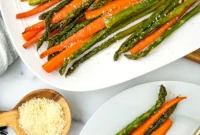 Golden Roasted Carrots and Asparagus