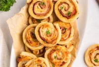 Savory Ham & Cheese Puff Pastry Spirals
