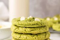 Vibrant Matcha White Chocolate Cookies