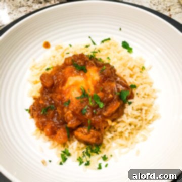 a white plate with Instant Pot Huli Huli Chicken.