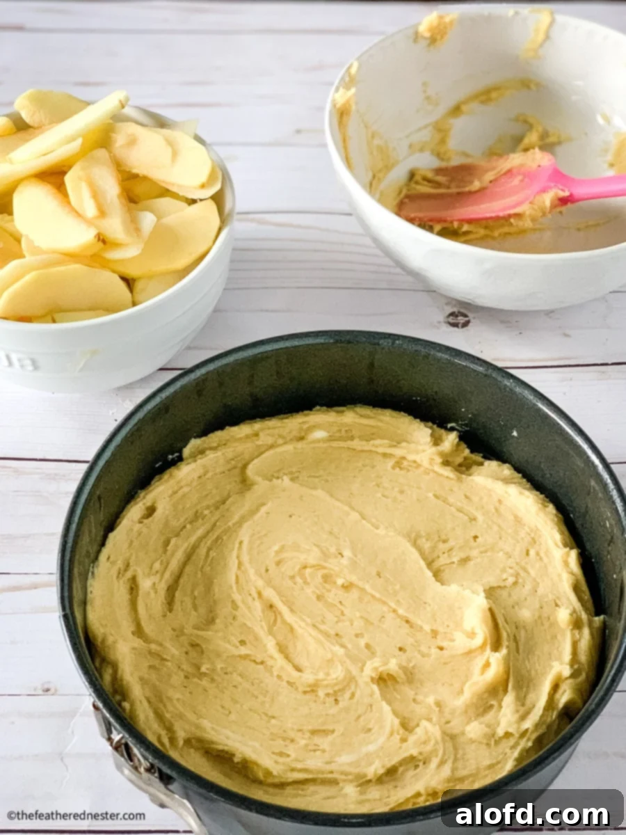 prepared cake batter