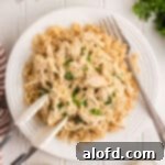 chicken and rice on a plate.