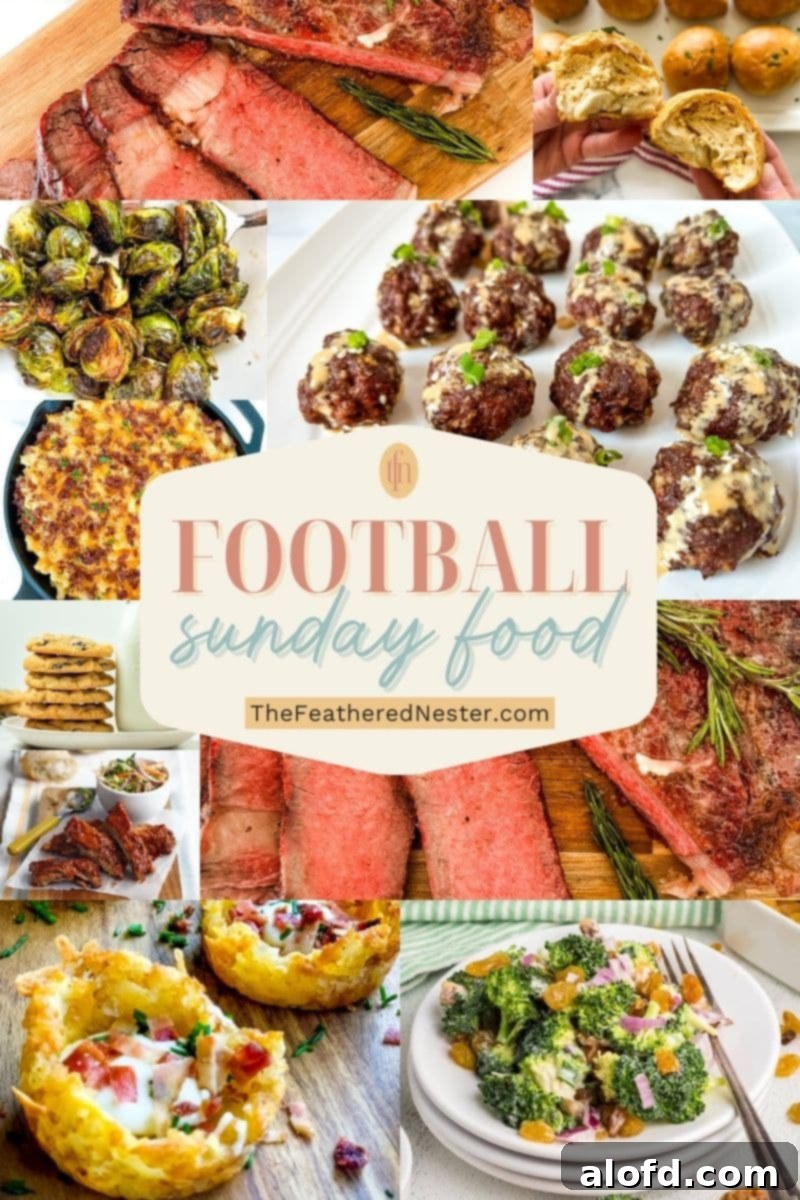 Game Day Grub 2 Titled graphic collage of 10 football food images.