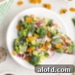 Game Day Grub 34 Broccoli salad in a white plate.