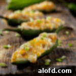 Game Day Grub 10 Jalapeno peppers stuffed with cream cheese and cheddar cheese.