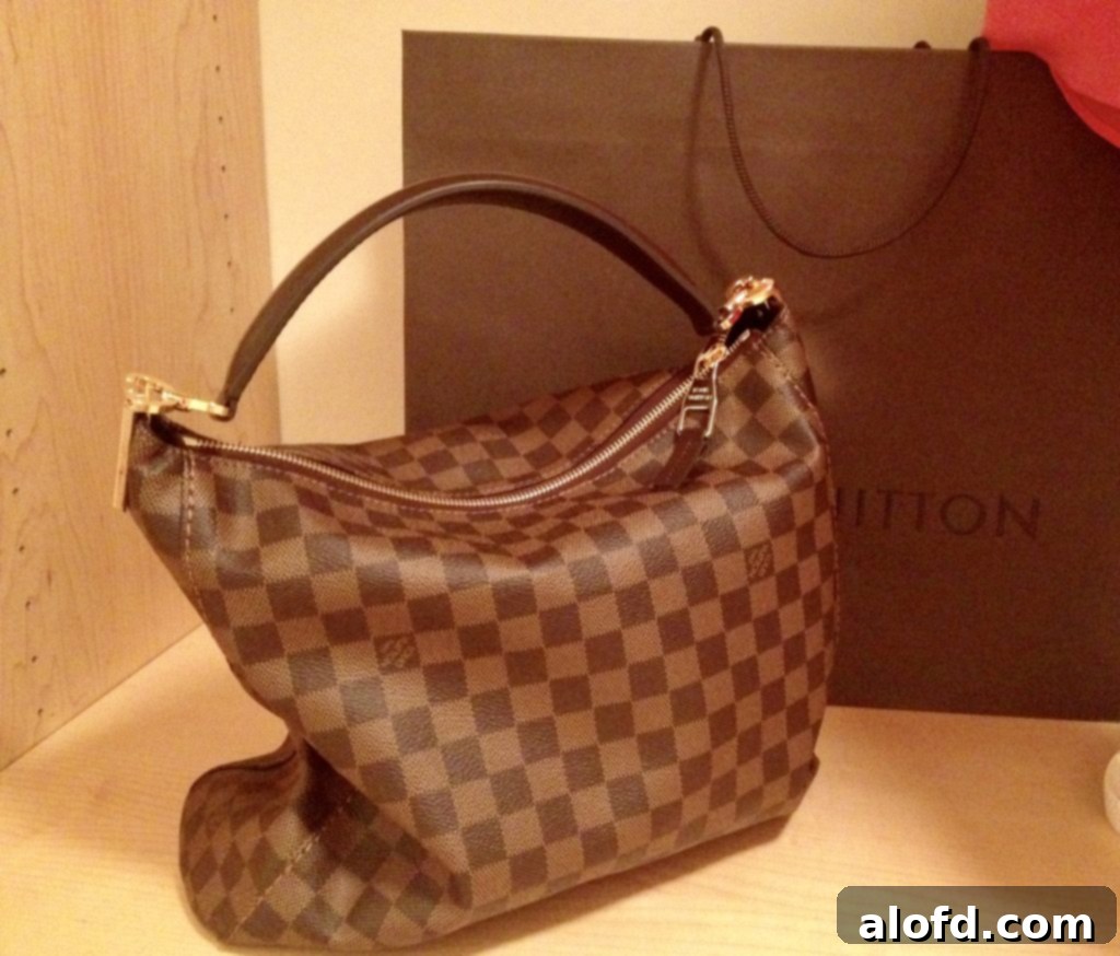 My Life in Handbags: A Passionate History 6 Another view of the Louis Vuitton Portobello hobo bag.