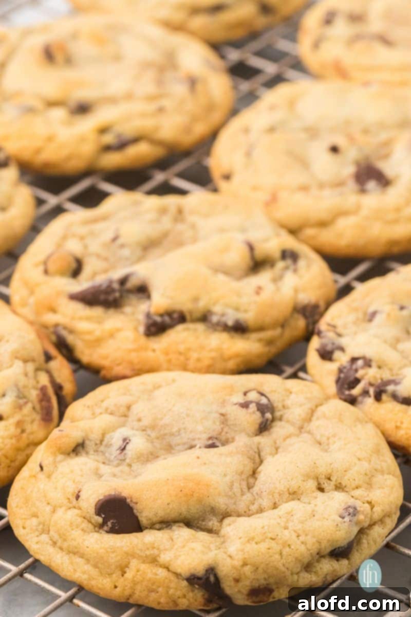 Cookies on top of a cooling rack.