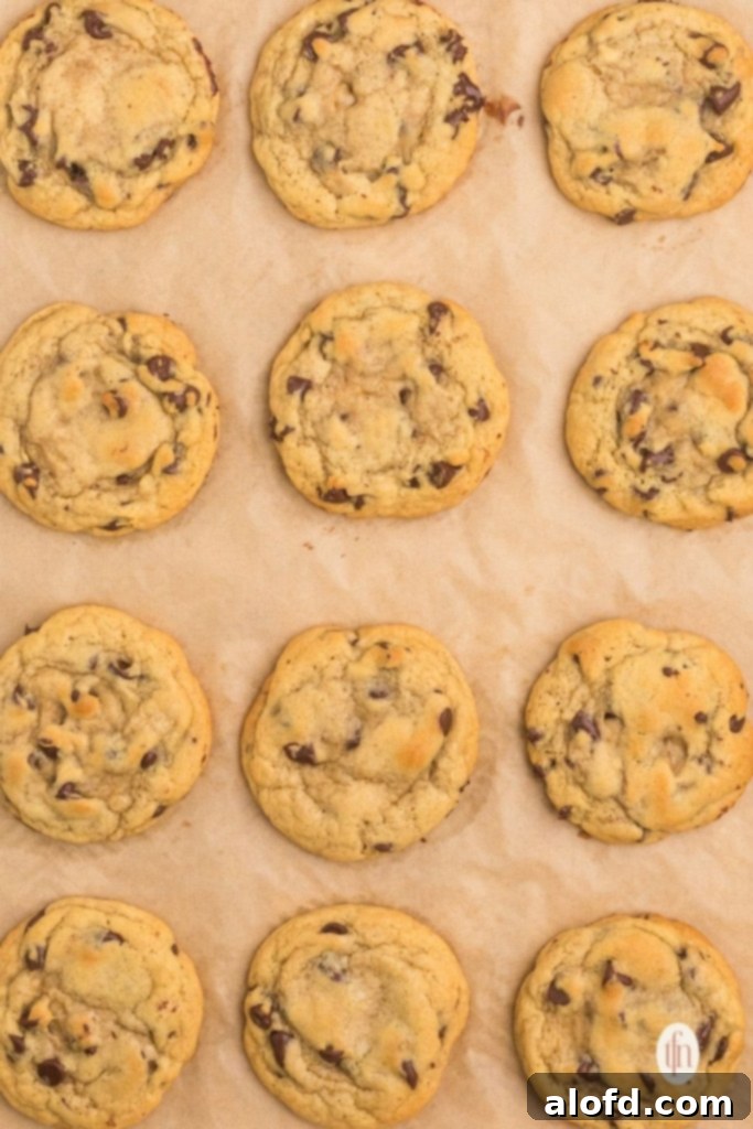 Cookies on top of a parchment paper.