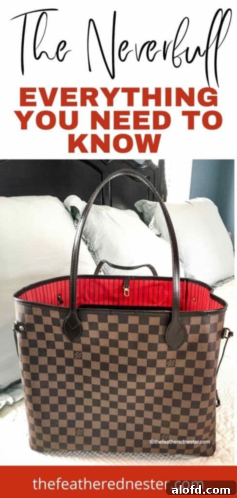 My Unfiltered Review of the Louis Vuitton Neverfull 14 A Pinterest-ready image featuring the iconic Louis Vuitton Neverfull GM, highlighting its timeless design and spacious capacity, perfect for style inspiration.