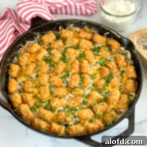 Crispy Tater Tot Green Bean Bake 9 Hamburger hotdish casserole with green beans and tater tots.