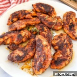 Cajun-Spiced Chicken Strips 10 a plate of chicken tenders ready to serve.