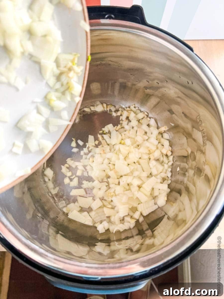 Onions in the Instant Pot.