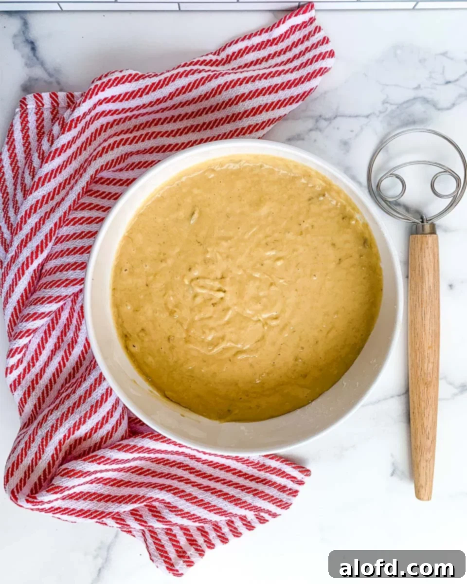 Effortless Self-Rising Banana Bread 6 Banana nut bread recipe batter.