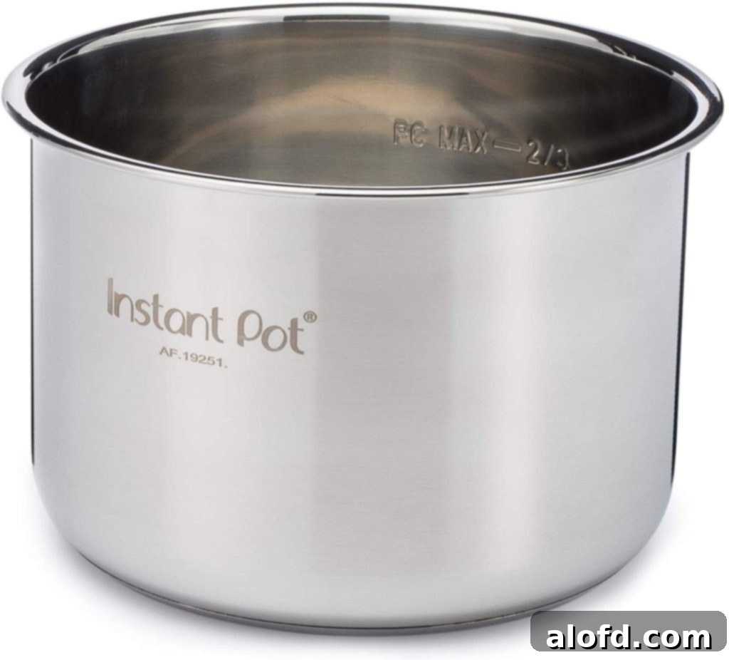 Maximize Your Instant Pot 8 Instant Pot Genuine Stainless Steel Inner Cooking Pot, clean and ready to use.