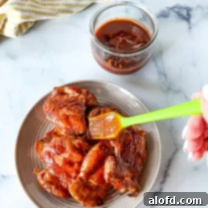 basting chicken with 3 ingredient bbq no cook sauce.