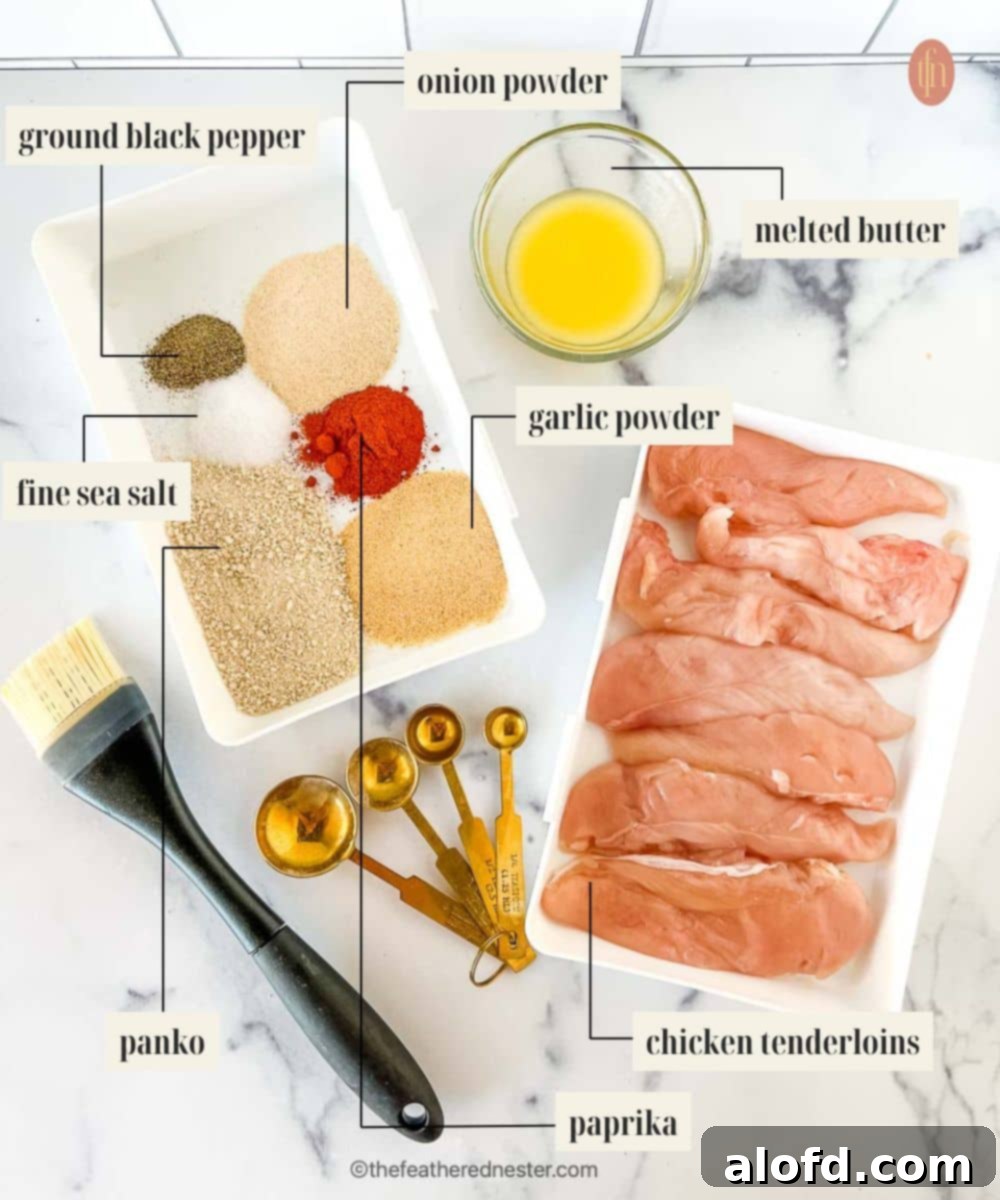 Labeled ingredient image for shake and bake chicken recipe.
