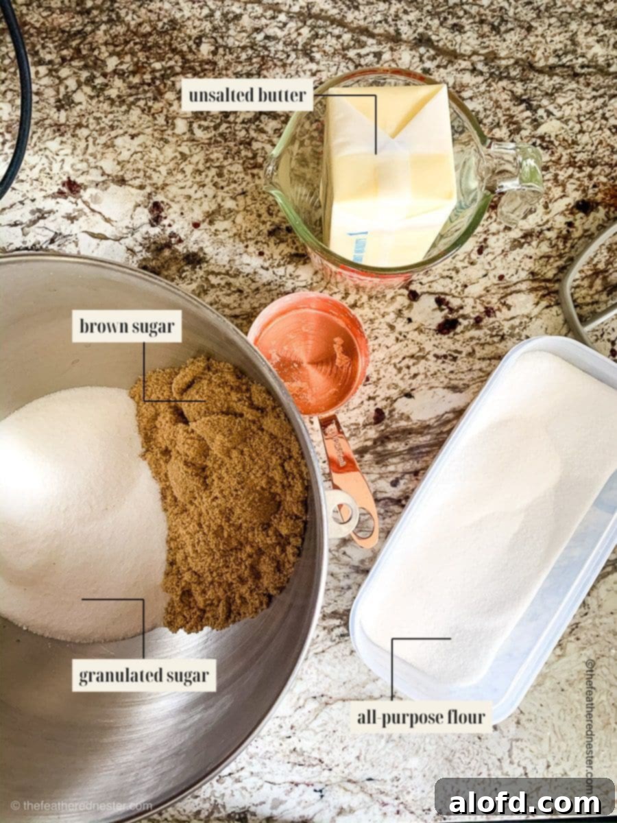 Festive M and M Christmas Cookies 4 Labeled ingredient image for Christmas cookie recipe.