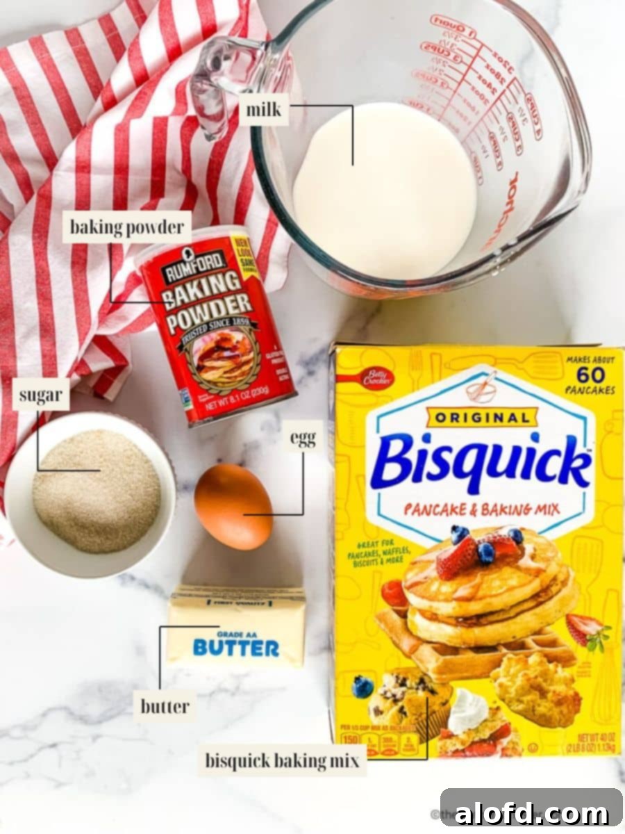 Labeled ingredients for heart pancake recipe.