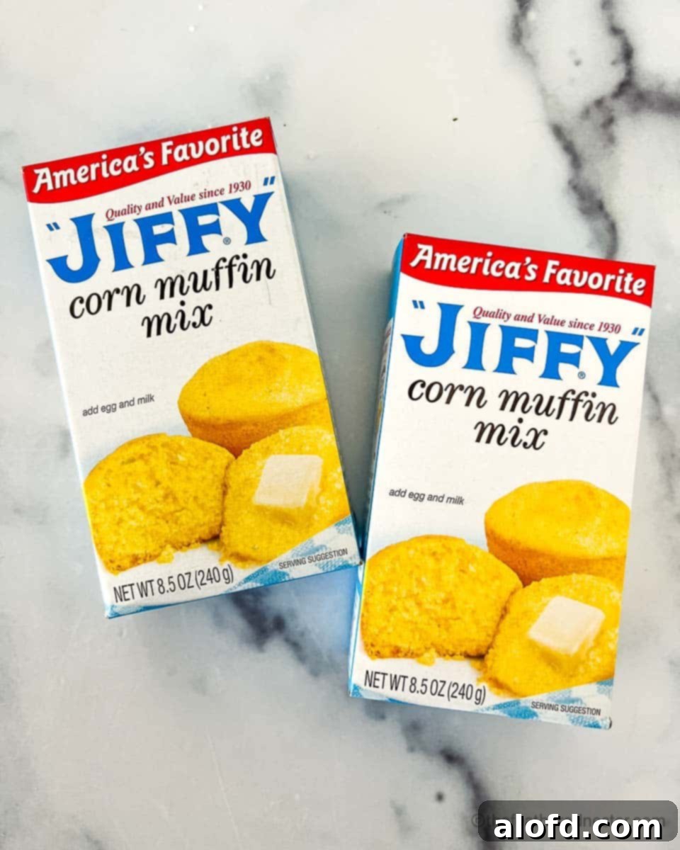 8 Simple Swaps for Egg-Free Cornbread 3 Two boxes of Jiffy corn muffin mix.