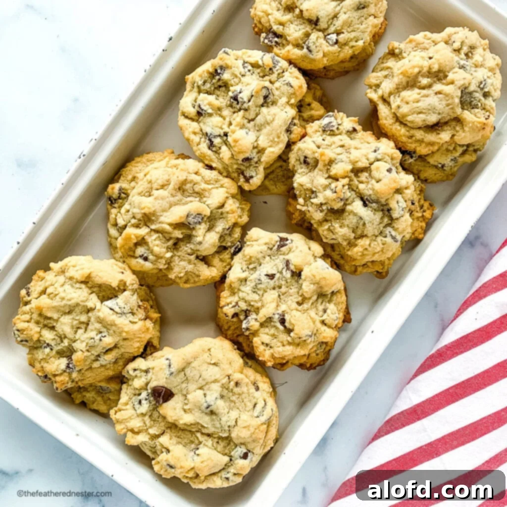 8 Simple Swaps for Egg-Free Cornbread 5 Two dozen eggless chocolate chip cookies on a serving platter.