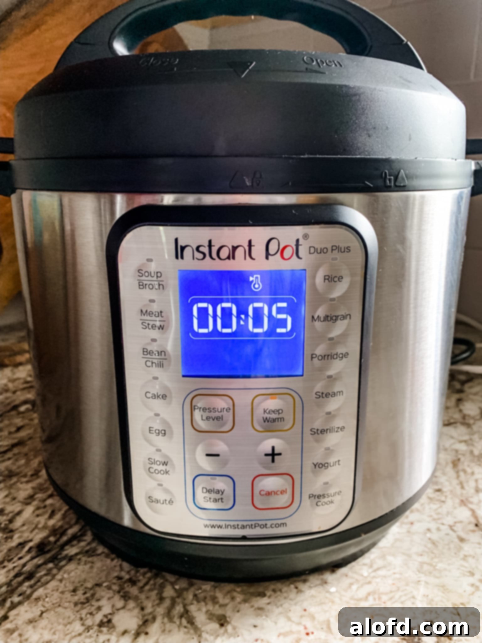 Hearty Instant Pot Lasagna Soup 3 A close up of the Instant Pot.