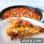 Bisquick-breakfast-casserole, a hearty and delicious Tex Mex dish with eggs, chorizo, and cheese.