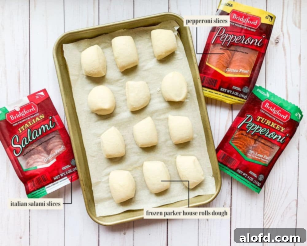 Zesty Italian Slider Bites 4 Labeled ingredient image for Italian slider recipe.