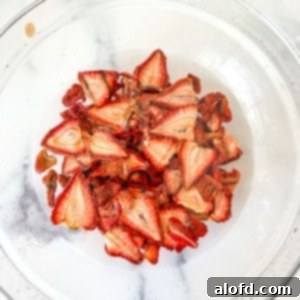 Naturally Dried Strawberries 10 A bowl of dried strawberries.