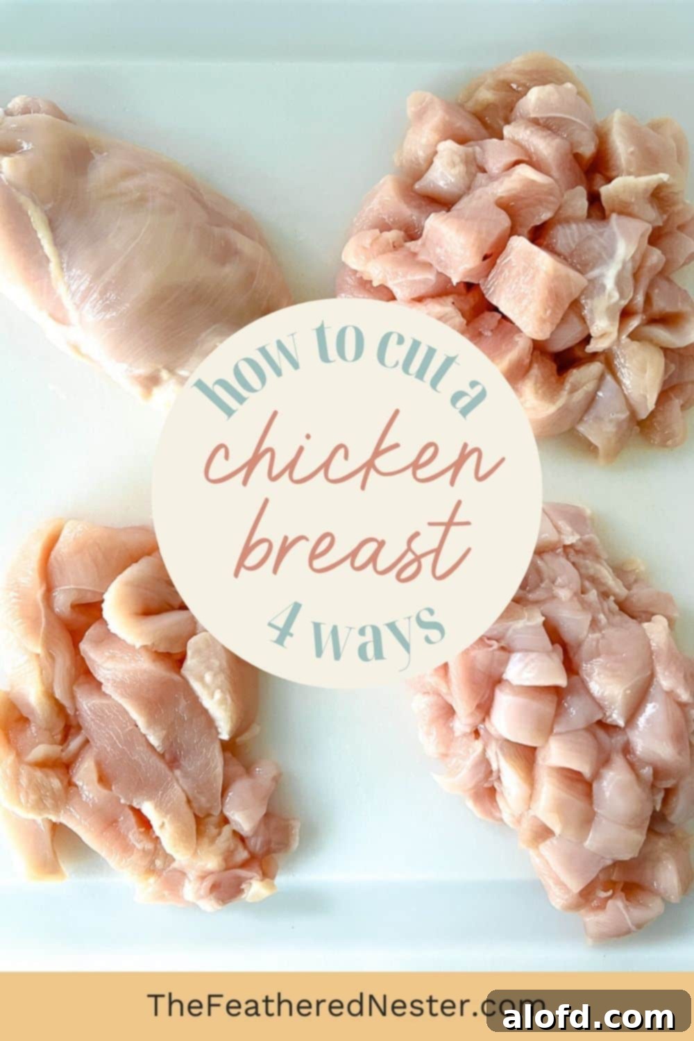 Titled graphic image for how to cut chicken.