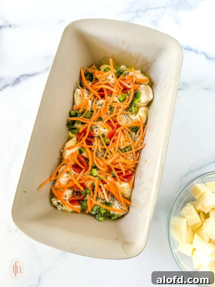 Shortcut Monkey Bread with Frozen Dough 9 Layering finely chopped vegetables into a kid-friendly casserole to discreetly incorporate them.