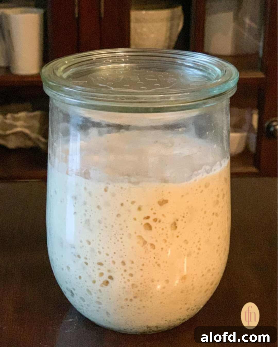Banish Sourdough Starter Blues 13 Sourdough starter on a Weck jar.