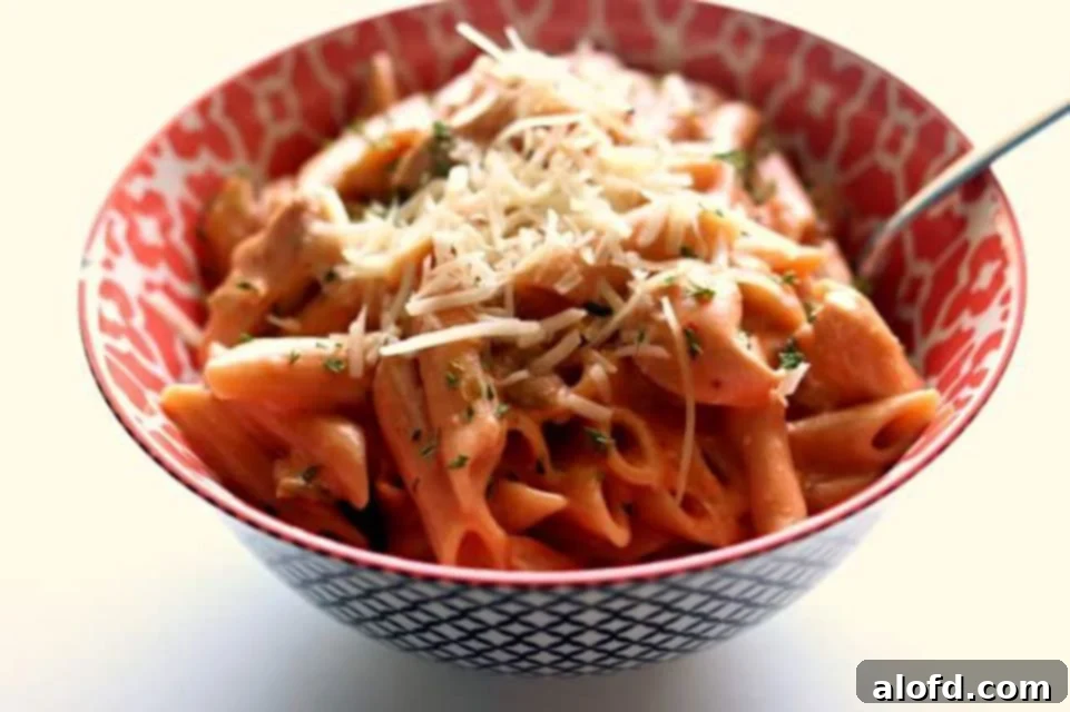 Effortless Instant Pot: 5-Ingredient Meals 13 Creamy Instant Pot Chicken Alfredo Salsa pasta dish, a fusion of Italian and Mexican flavors.