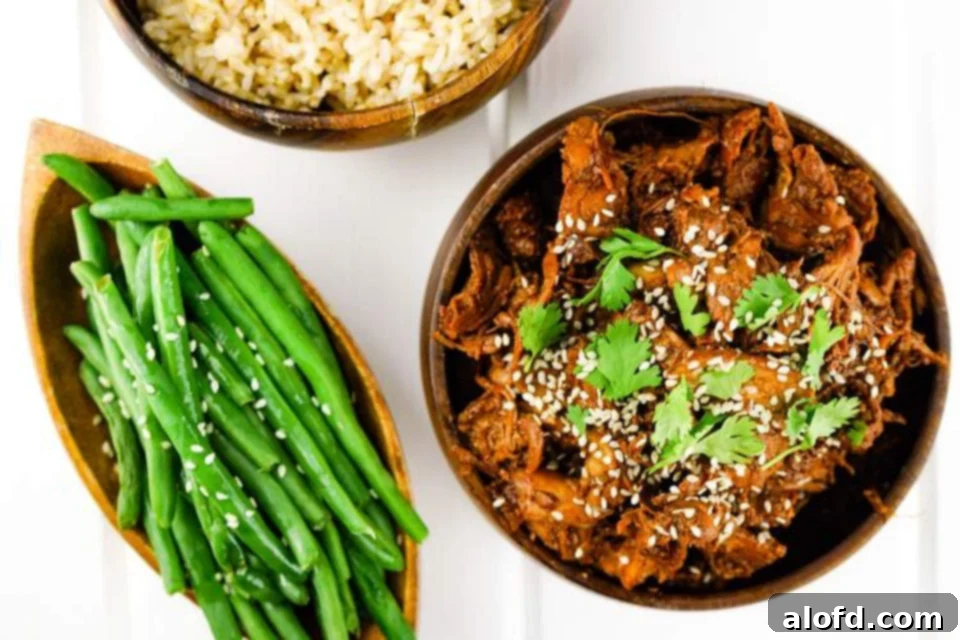 Effortless Instant Pot: 5-Ingredient Meals 16 A bowl of sweet and savory Instant Pot Honey Garlic Chicken with green beans, a versatile meal.