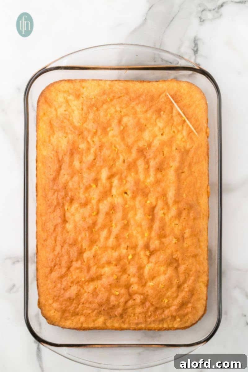 A glass pan of cake.