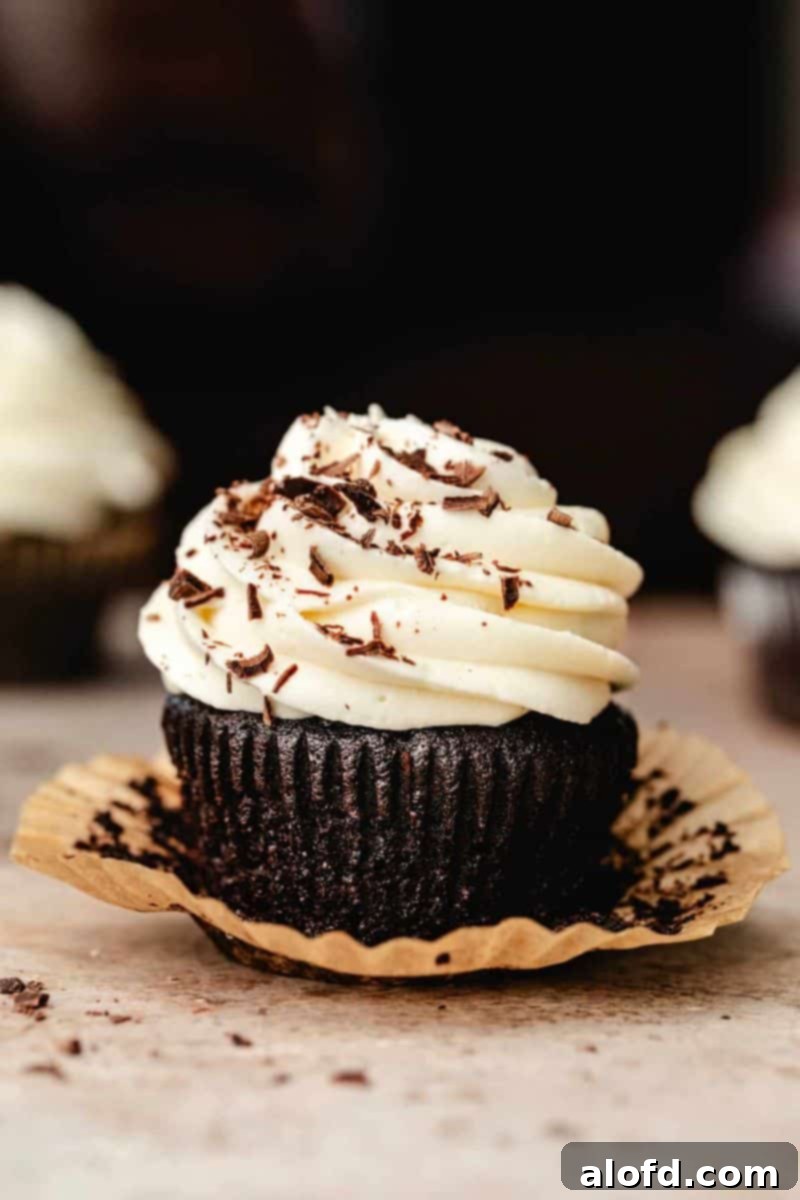 St Patricks Day Feast Ideas 12 A rich Guinness cupcake topped with creamy frosting, a perfect St. Patrick's Day dessert.