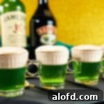 St Patricks Day Feast Ideas 14 Green Jameson Whiskey and Baileys Irish Cream Jello Shots.