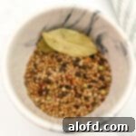 St Patricks Day Feast Ideas 8 Homemade corned beef seasoning mix displayed in a small bowl.