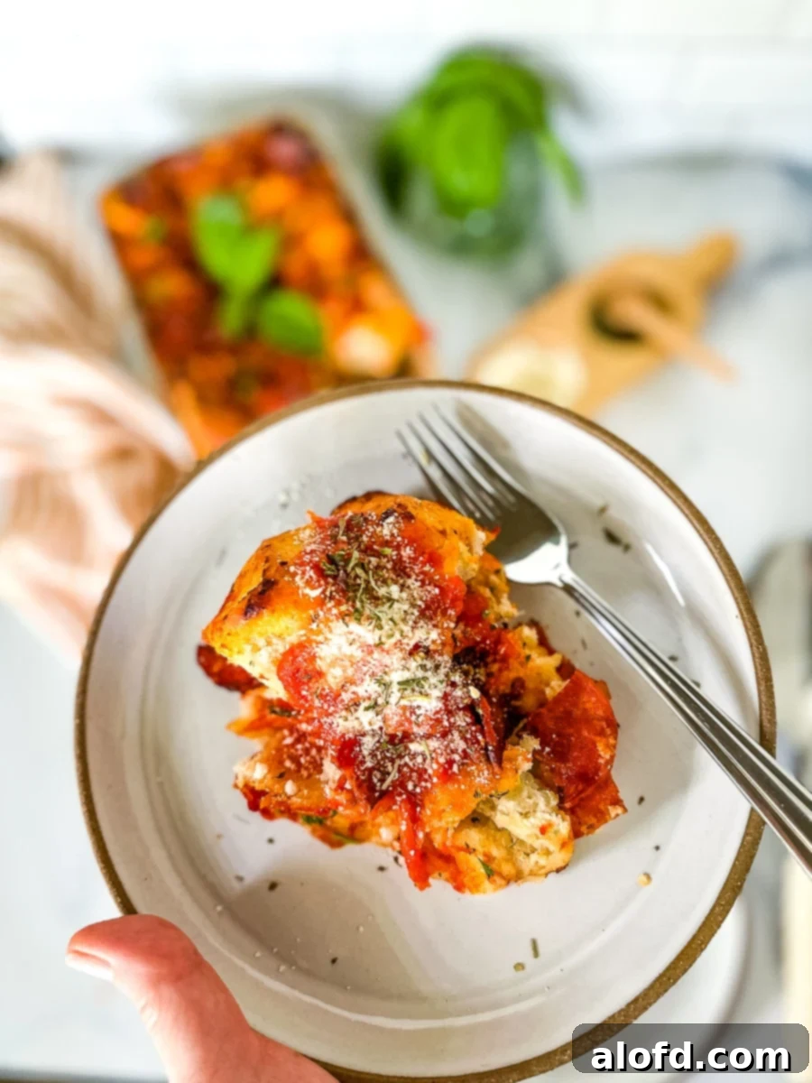 Light and Vibrant Spring Dinners 9 Plated serving of pizza monkey bread.