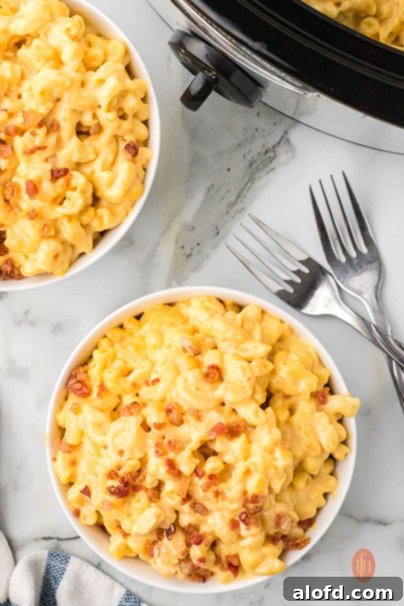 A bowl of mac and cheese with two forks, ready to be enjoyed.