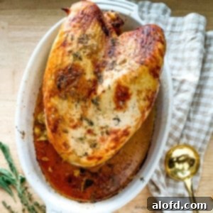 Tender Buttermilk Turkey Breast 9 Buttermilk brined turkey breast roasted and resting in a roasting dish, ready to be sliced.