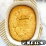 a casserole with Jiffy cornbread with creamed corn.