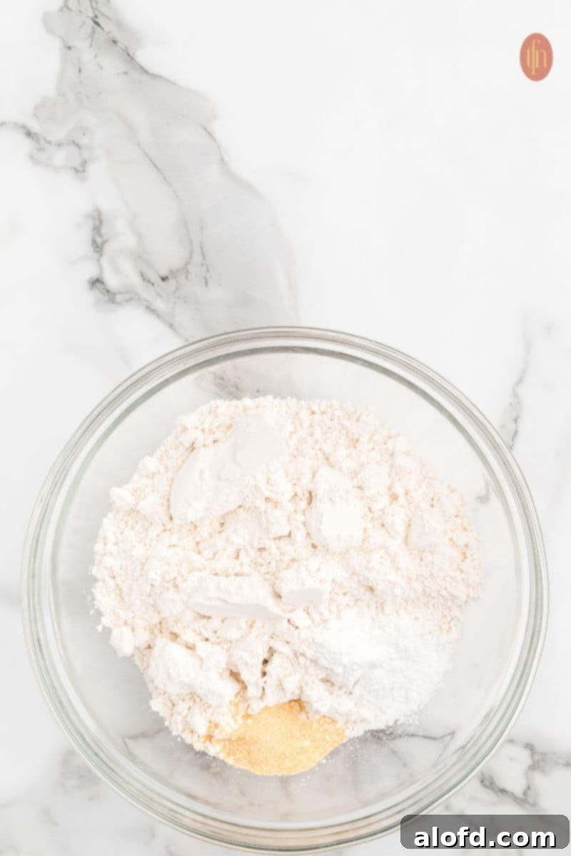 Cheddar Bliss Bites 5 Mixing dry and wet ingredients