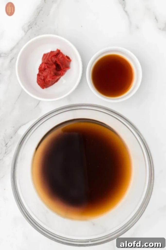 Liquid ingredients for the ribs