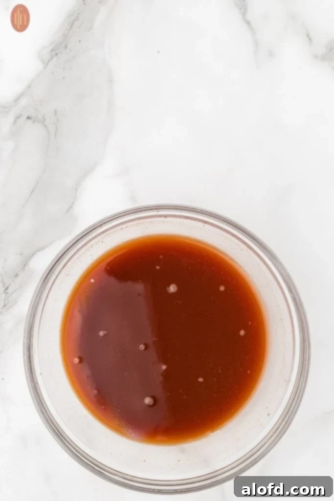 Bowl of liquid ingredients