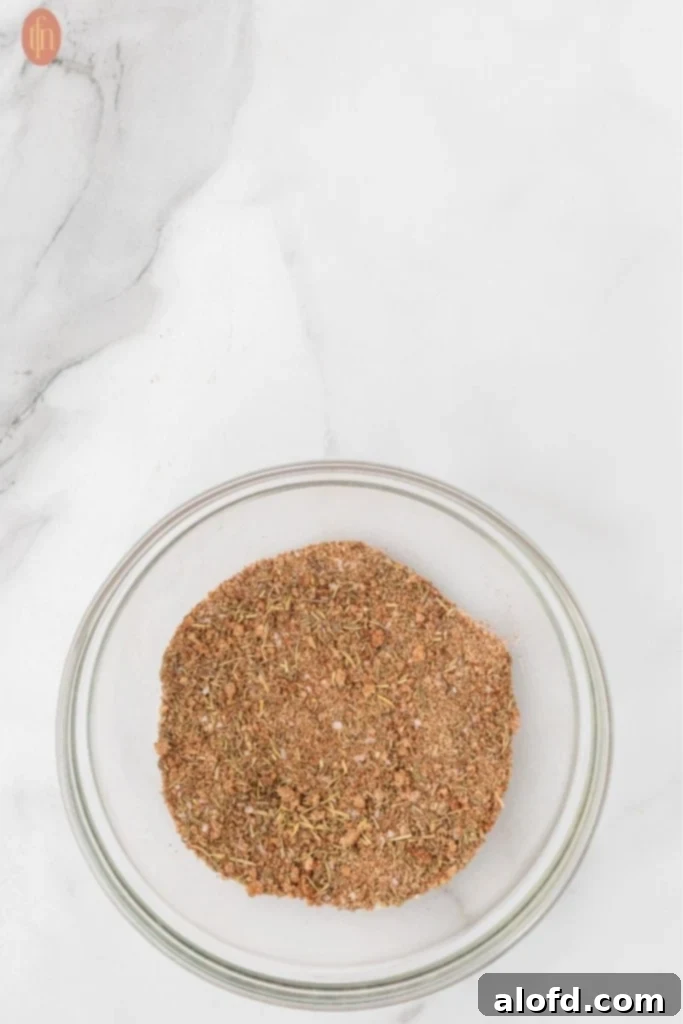 Mixed dry ingredients in a bowl